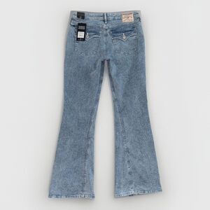 NWT TRUE RELIGION "Joey" Flap Flare Jeans, Women’s 31 Light Sparkling Pear Wash